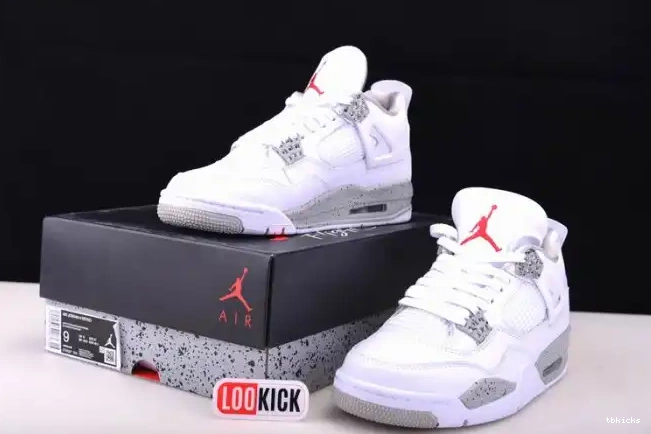 Rep TB Retro 4 Jordan (2021) Oreo CT8527-100 White 0618